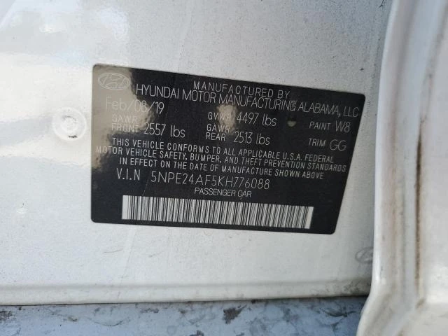 Photo 12 VIN: 5NPE24AF5KH776088 - HYUNDAI SONATA SE 