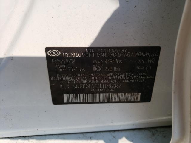 Photo 9 VIN: 5NPE24AF5KH782067 - HYUNDAI SONATA SE 