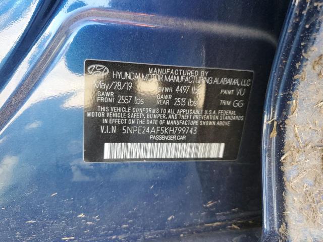 Photo 11 VIN: 5NPE24AF5KH799743 - HYUNDAI SONATA 