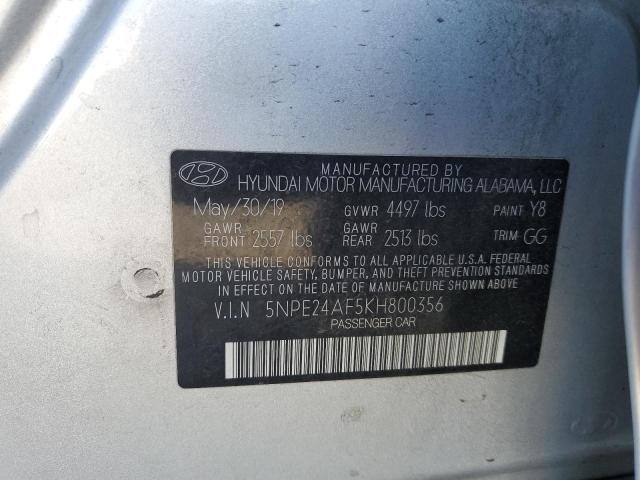 Photo 11 VIN: 5NPE24AF5KH800356 - HYUNDAI SONATA SE 