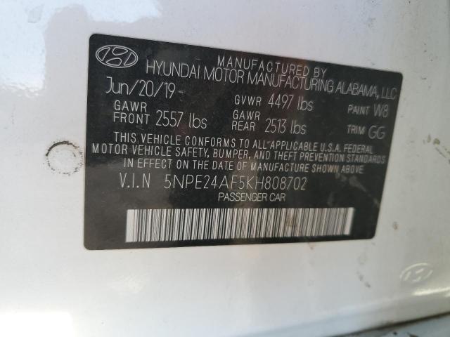 Photo 11 VIN: 5NPE24AF5KH808702 - HYUNDAI SONATA SE 