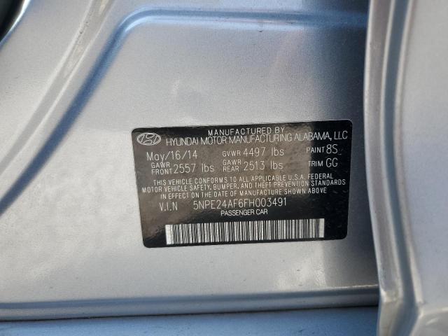 Photo 11 VIN: 5NPE24AF6FH003491 - HYUNDAI SONATA SE 