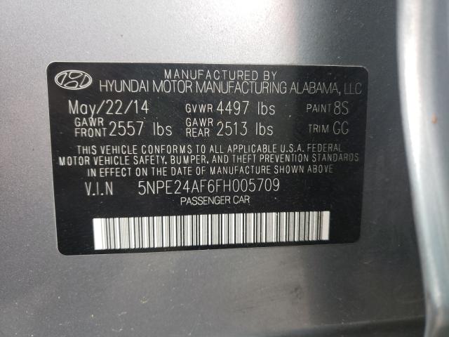 Photo 9 VIN: 5NPE24AF6FH005709 - HYUNDAI SONATA SE 