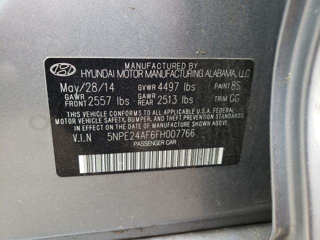 Photo 9 VIN: 5NPE24AF6FH007766 - HYUNDAI SONATA SE 