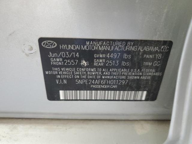 Photo 11 VIN: 5NPE24AF6FH011297 - HYUNDAI SONATA SE 