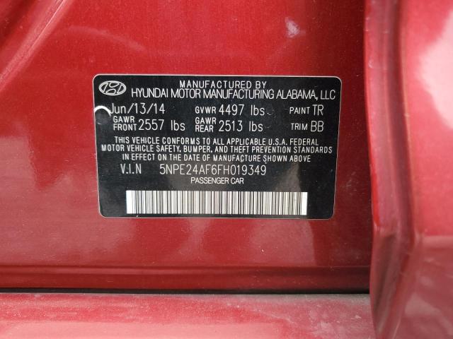 Photo 11 VIN: 5NPE24AF6FH019349 - HYUNDAI SONATA SE 