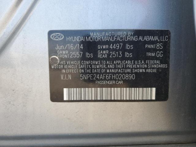 Photo 11 VIN: 5NPE24AF6FH020890 - HYUNDAI SONATA SE 