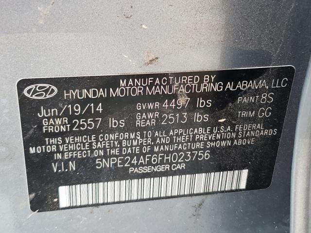 Photo 9 VIN: 5NPE24AF6FH023756 - HYUNDAI SONATA SE 