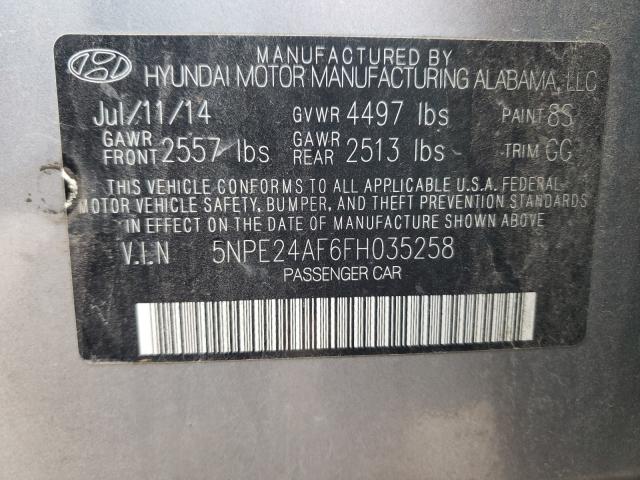 Photo 9 VIN: 5NPE24AF6FH035258 - HYUNDAI SONATA SE 