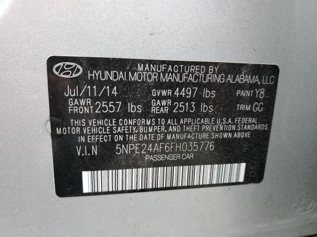 Photo 11 VIN: 5NPE24AF6FH035776 - HYUNDAI SONATA 