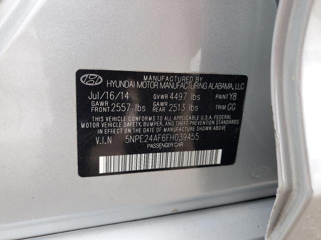 Photo 11 VIN: 5NPE24AF6FH039455 - HYUNDAI SONATA SE 