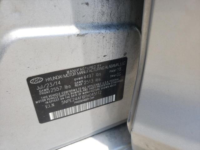 Photo 9 VIN: 5NPE24AF6FH045112 - HYUNDAI SONATA SE 