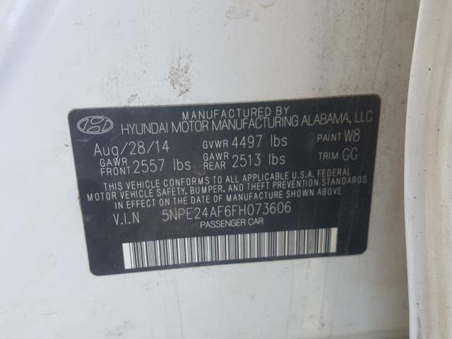 Photo 9 VIN: 5NPE24AF6FH073606 - HYUNDAI SONATA SE 