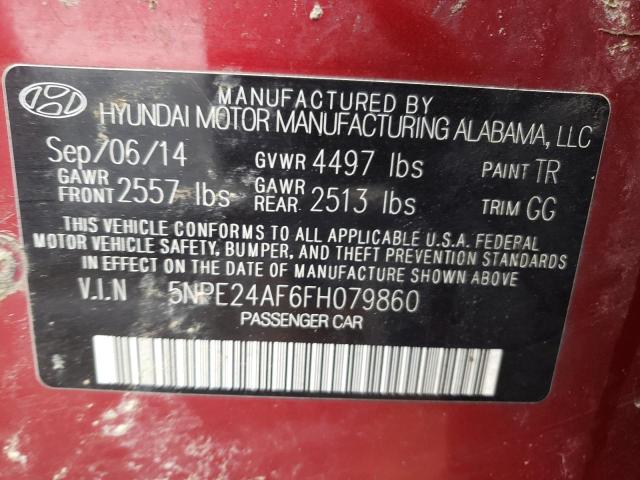 Photo 11 VIN: 5NPE24AF6FH079860 - HYUNDAI SONATA SE 