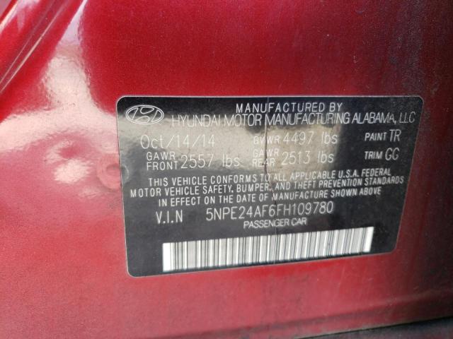 Photo 11 VIN: 5NPE24AF6FH109780 - HYUNDAI SONATA 