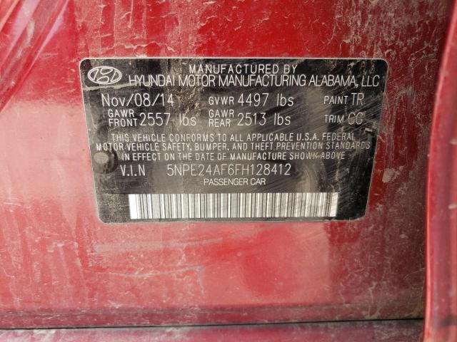 Photo 11 VIN: 5NPE24AF6FH128412 - HYUNDAI SONATA SE 