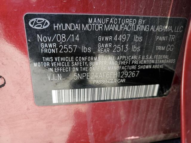 Photo 12 VIN: 5NPE24AF6FH129267 - HYUNDAI SONATA 