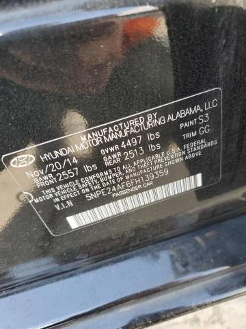 Photo 12 VIN: 5NPE24AF6FH139359 - HYUNDAI SONATA SE 