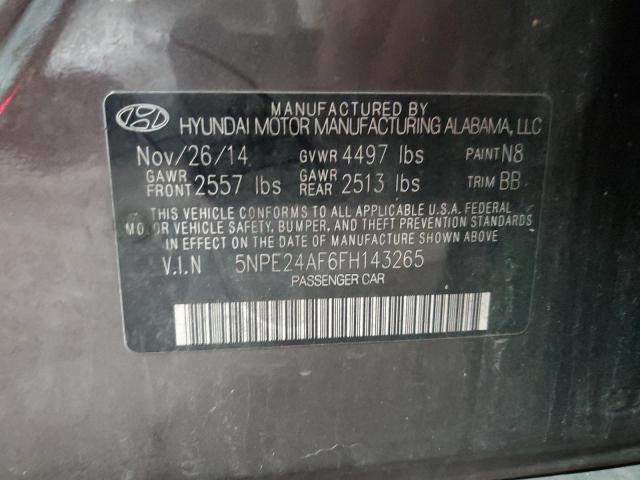 Photo 11 VIN: 5NPE24AF6FH143265 - HYUNDAI SONATA SE 