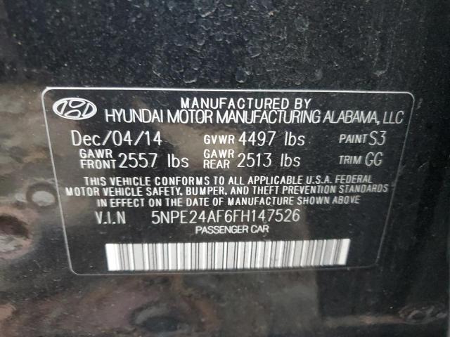 Photo 11 VIN: 5NPE24AF6FH147526 - HYUNDAI SONATA SE 