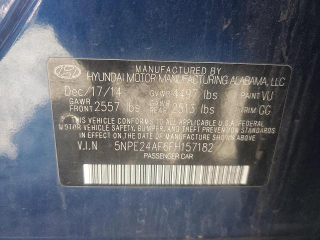 Photo 11 VIN: 5NPE24AF6FH157182 - HYUNDAI SONATA SE 