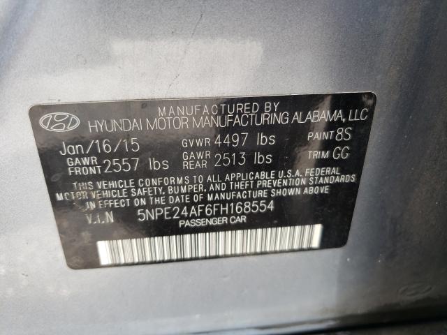 Photo 9 VIN: 5NPE24AF6FH168554 - HYUNDAI SONATA 