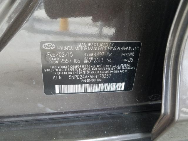 Photo 9 VIN: 5NPE24AF6FH178257 - HYUNDAI SONATA SE 