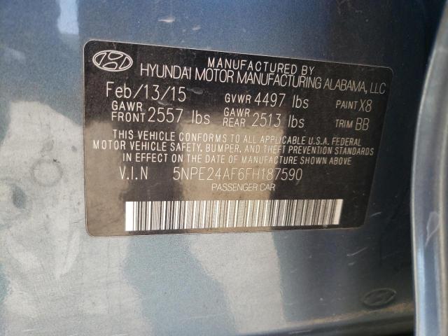 Photo 11 VIN: 5NPE24AF6FH187590 - HYUNDAI SONATA SE 