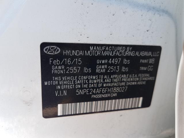 Photo 9 VIN: 5NPE24AF6FH188027 - HYUNDAI SONATA 