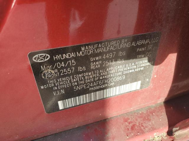 Photo 11 VIN: 5NPE24AF6FH200869 - HYUNDAI SONATA SE 