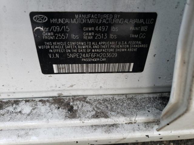 Photo 11 VIN: 5NPE24AF6FH203609 - HYUNDAI SONATA SE 