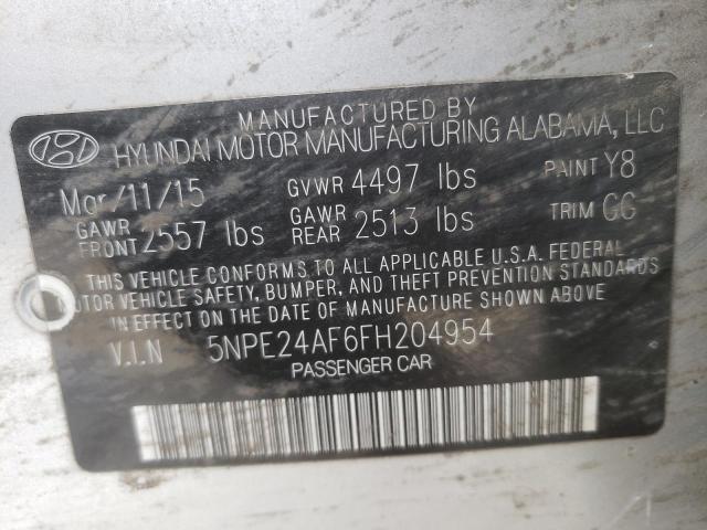 Photo 9 VIN: 5NPE24AF6FH204954 - HYUNDAI SONATA SE 