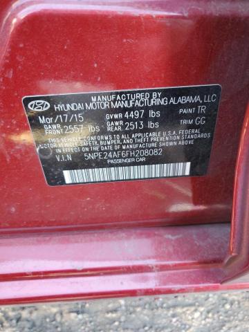 Photo 11 VIN: 5NPE24AF6FH208082 - HYUNDAI SONATA SE 