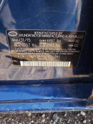 Photo 11 VIN: 5NPE24AF6FH215887 - HYUNDAI SONATA SE 