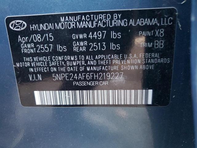 Photo 11 VIN: 5NPE24AF6FH219227 - HYUNDAI SONATA 