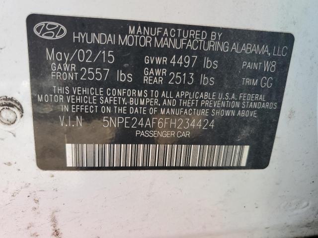 Photo 11 VIN: 5NPE24AF6FH234424 - HYUNDAI SONATA SE 