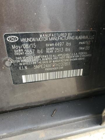 Photo 12 VIN: 5NPE24AF6FH237811 - HYUNDAI SONATA SE 