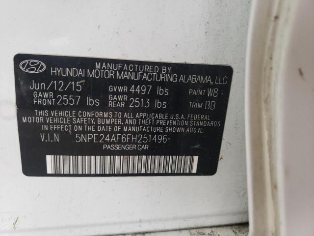 Photo 11 VIN: 5NPE24AF6FH251496 - HYUNDAI SONATA SE 