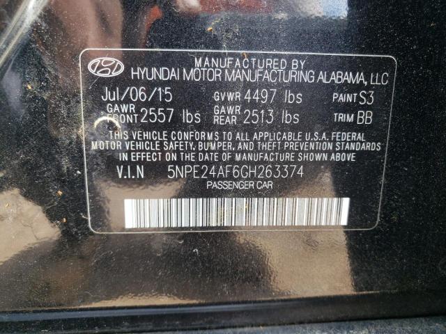 Photo 11 VIN: 5NPE24AF6GH263374 - HYUNDAI SONATA 