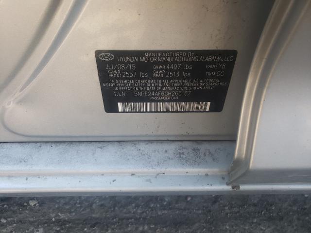 Photo 9 VIN: 5NPE24AF6GH265187 - HYUNDAI SONATA SE 