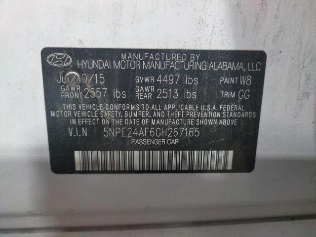 Photo 11 VIN: 5NPE24AF6GH267165 - HYUNDAI SONATA SE 