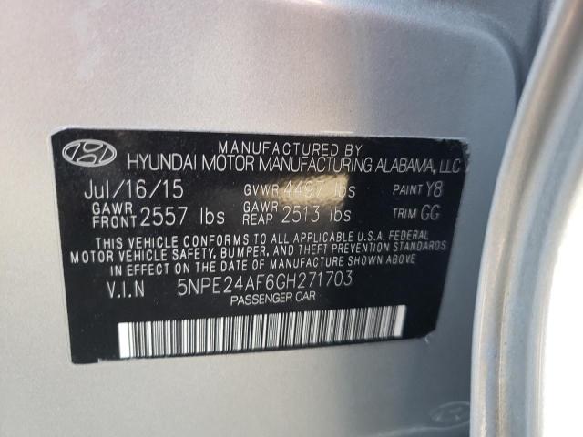 Photo 9 VIN: 5NPE24AF6GH271703 - HYUNDAI SONATA SE 