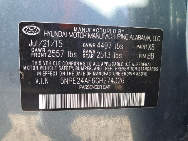 Photo 11 VIN: 5NPE24AF6GH274326 - HYUNDAI SONATA 