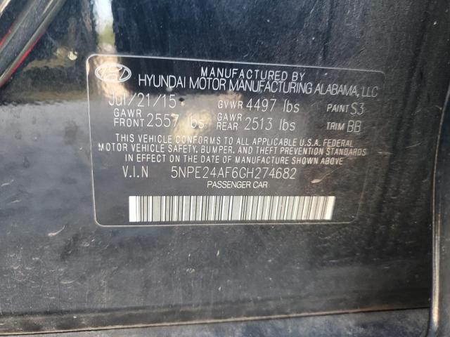 Photo 11 VIN: 5NPE24AF6GH274682 - HYUNDAI SONATA 