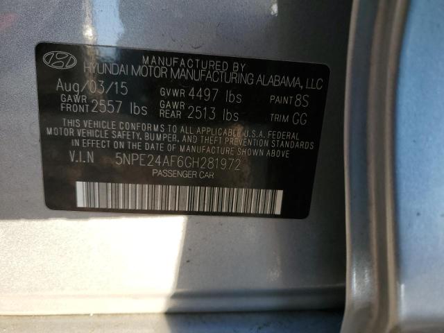 Photo 11 VIN: 5NPE24AF6GH281972 - HYUNDAI SONATA 