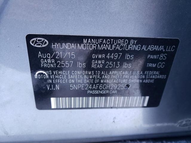 Photo 9 VIN: 5NPE24AF6GH292552 - HYUNDAI SONATA SE 