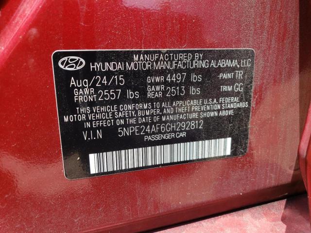 Photo 11 VIN: 5NPE24AF6GH292812 - HYUNDAI SONATA SE 