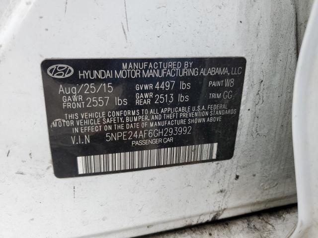 Photo 11 VIN: 5NPE24AF6GH293992 - HYUNDAI SONATA SE 