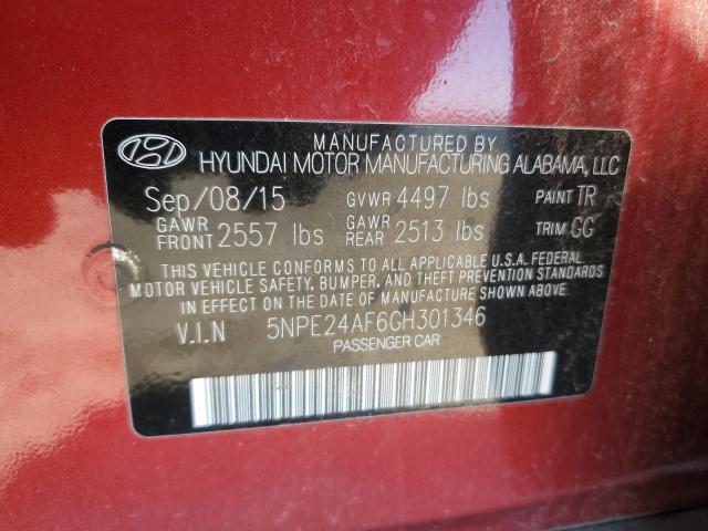 Photo 11 VIN: 5NPE24AF6GH301346 - HYUNDAI SONATA SE 