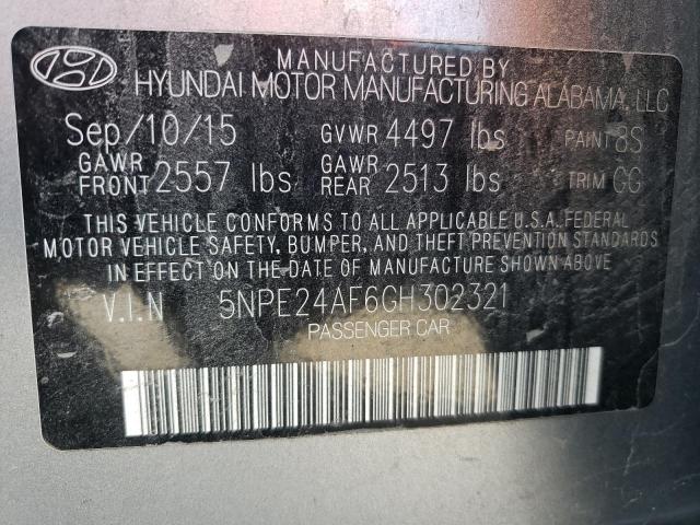 Photo 9 VIN: 5NPE24AF6GH302321 - HYUNDAI SONATA SE 